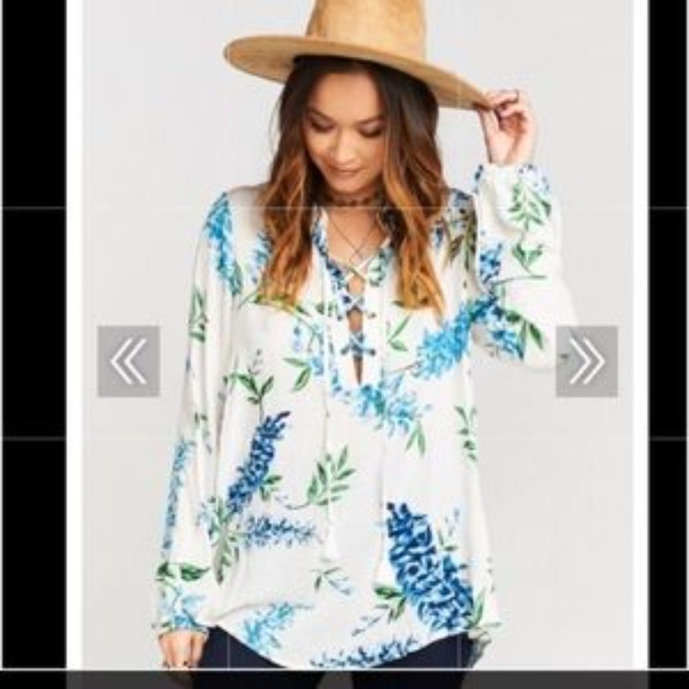 SMYM Thatcher Tie Top - Wisteria Wonder